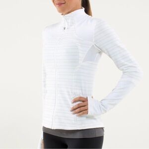 Lululemon forme white stripe jacket